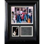 The Rolling Stones - Photo collage at Alamo 2006 with inset facsimile signature panel and miniature