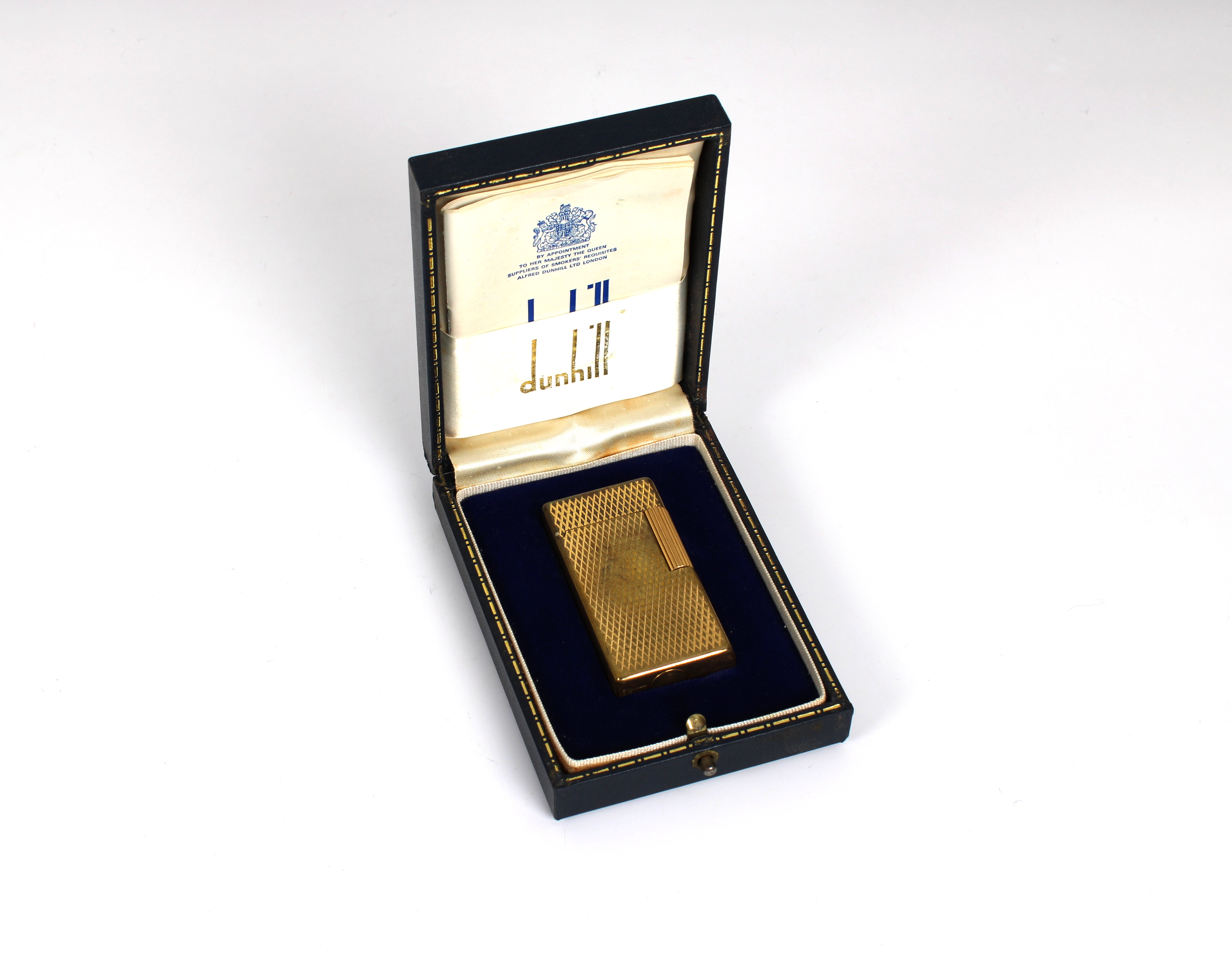 A vintage gold plated Dunhill 70 lighter