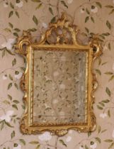 George II style giltwood mirror