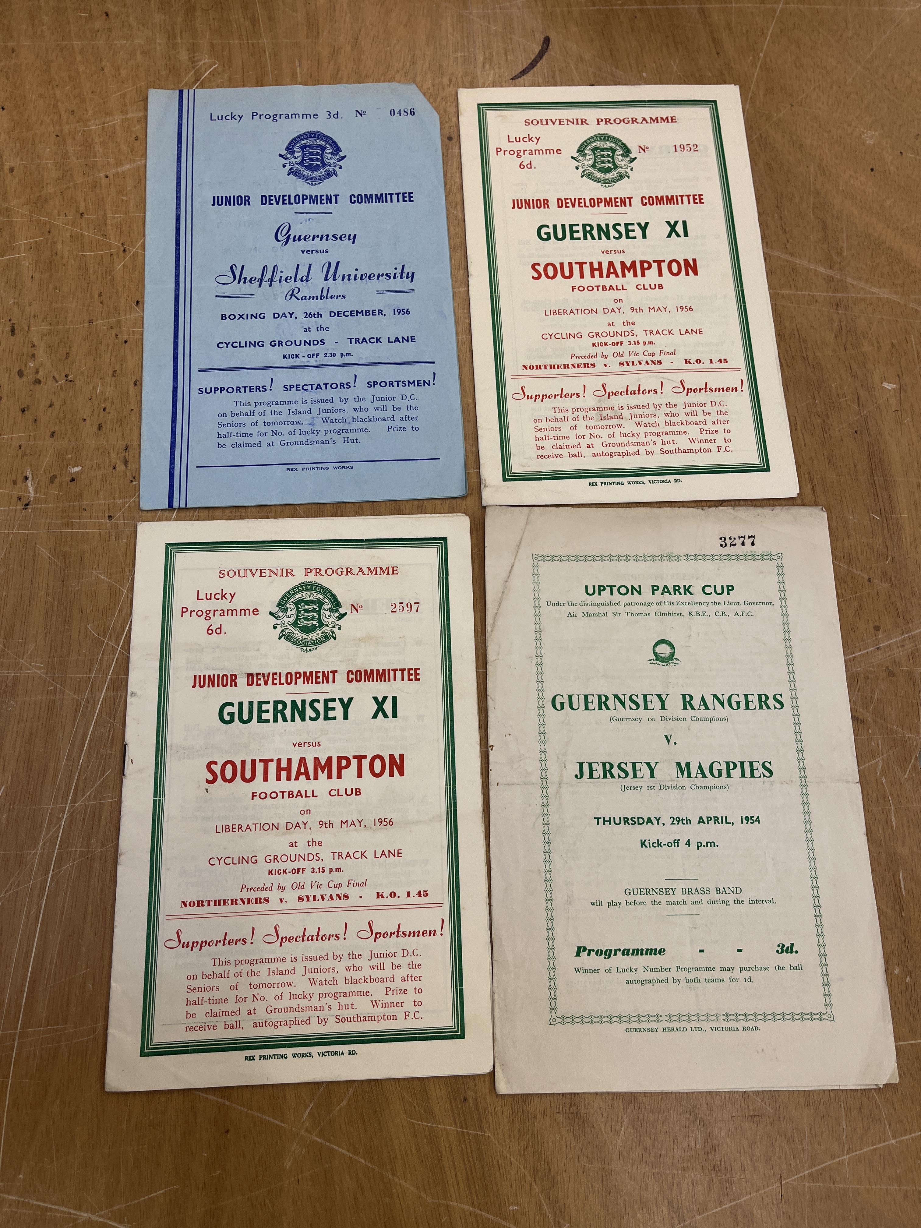 Channel Island Football Interest - A collection of vintage football programmes - Image 11 of 15