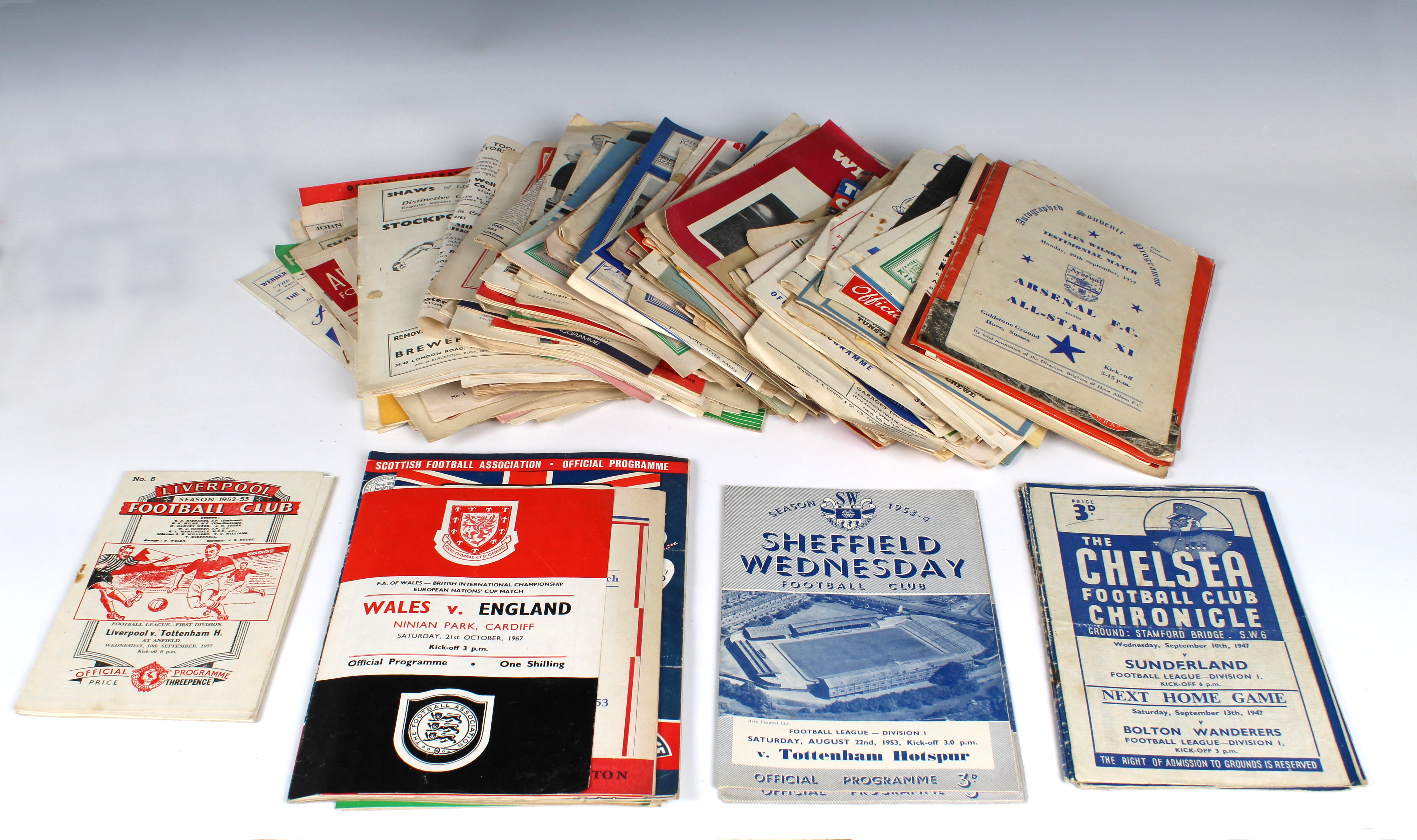 A collection of 1950's / 1960's Football programmes