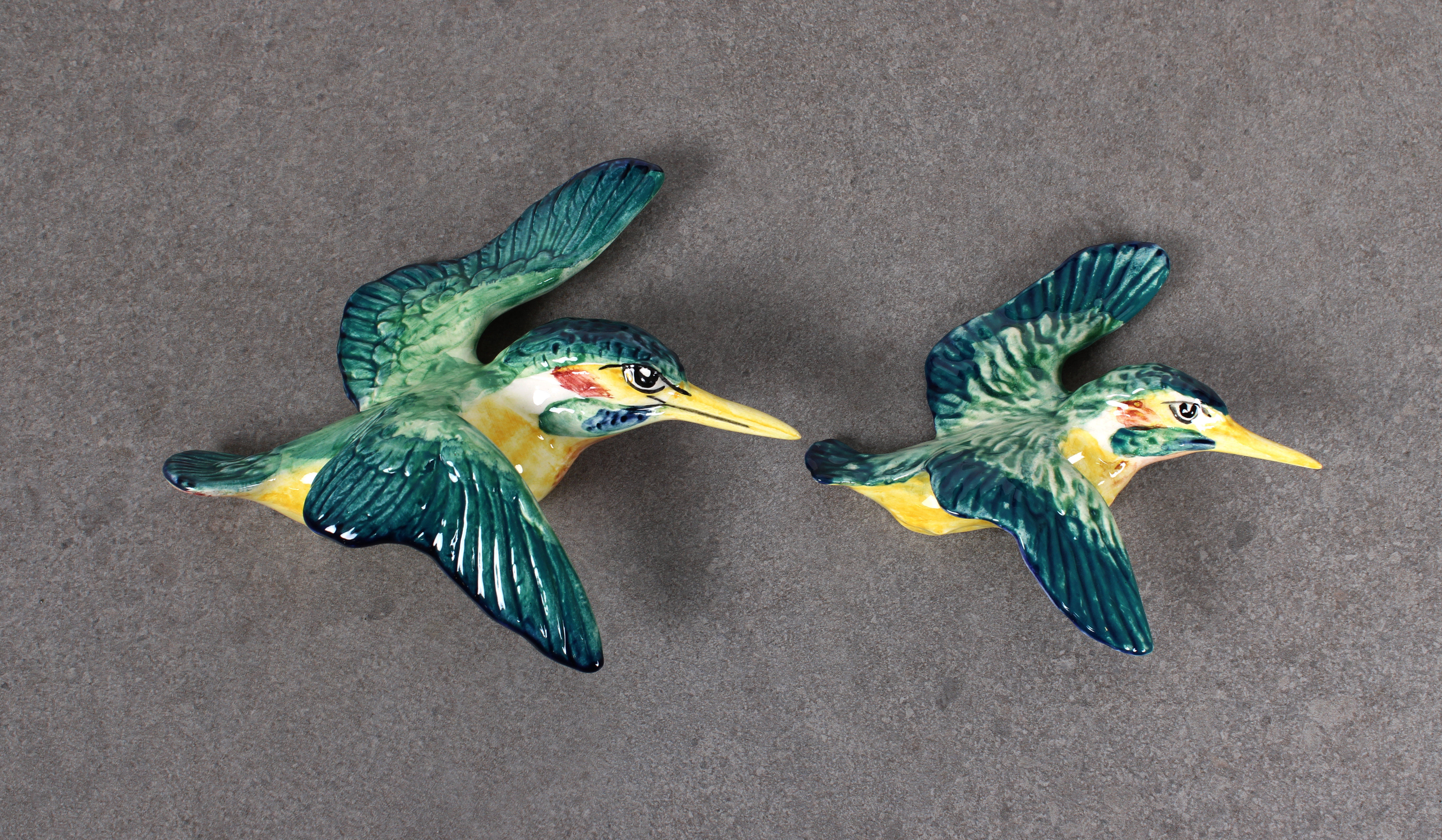 Two Beswick Kingfisher wall plaques, both 729