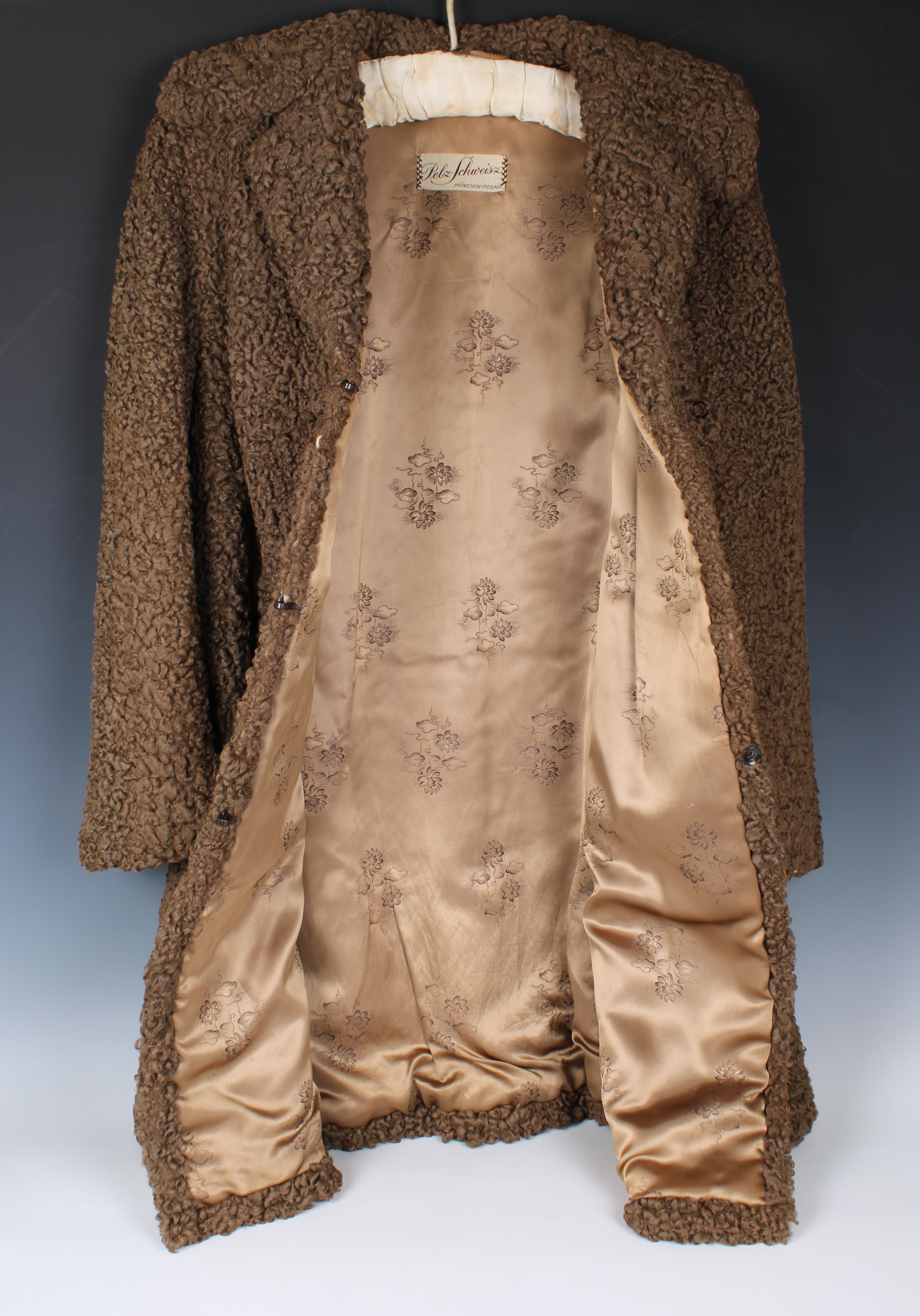 Ladies Dark Brown Astrakhan Coat - Image 2 of 3