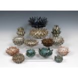 Elizabeth Ann Macphail (1939-89) A collection of thistle / flower head vases or bowls