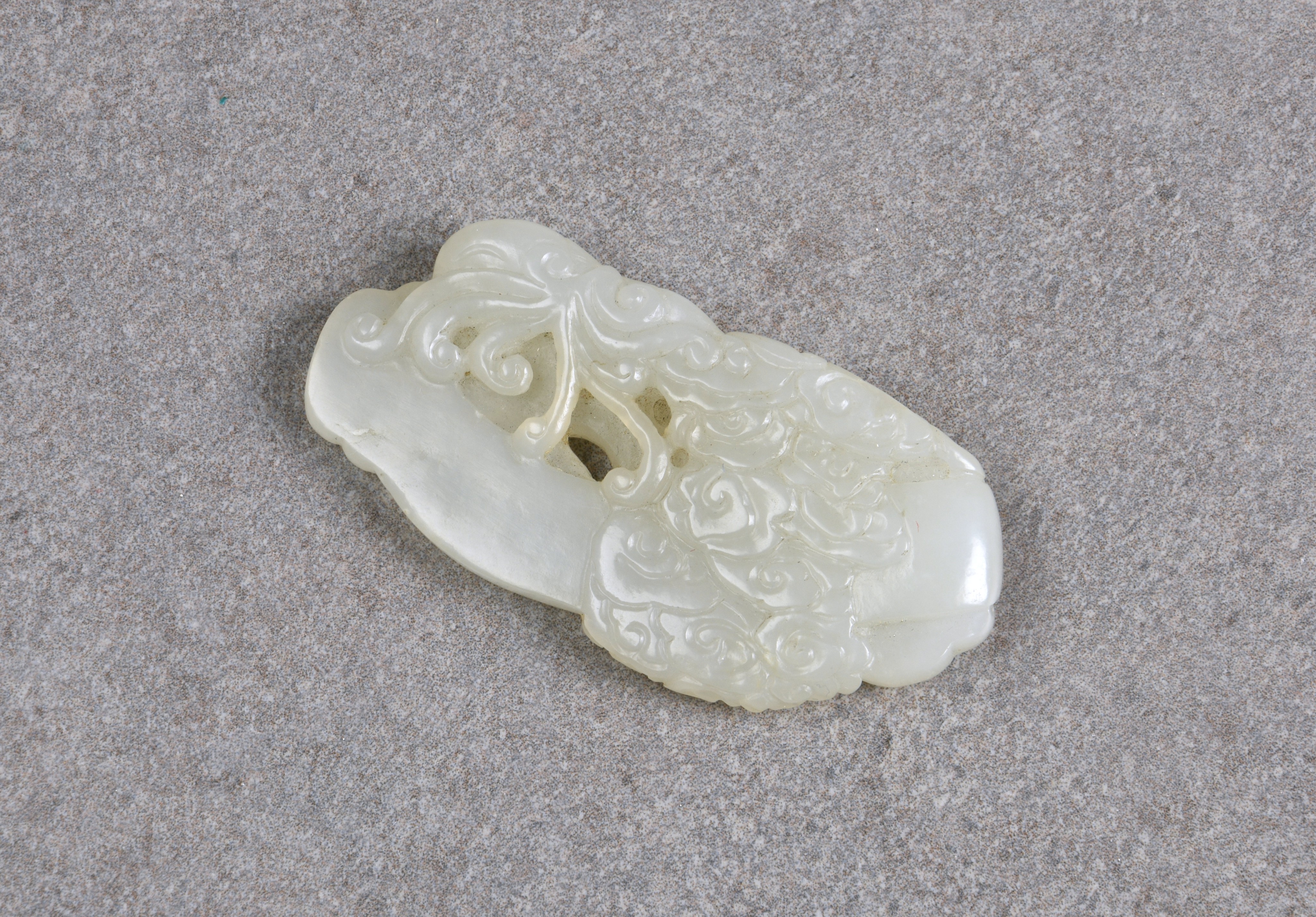 A Chinese very pale celadon jade carving - Image 2 of 2
