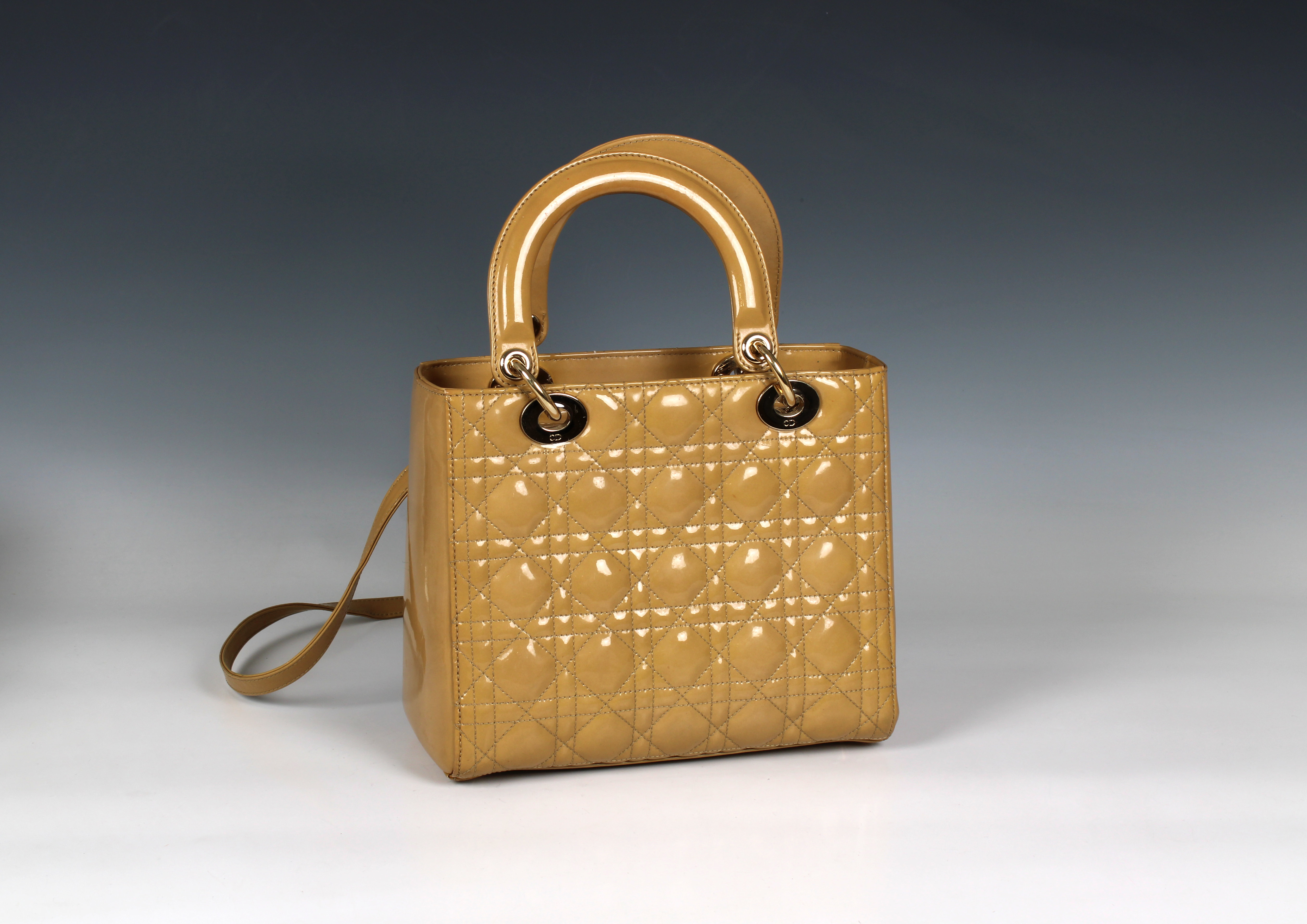 Christian Dior - A sand / caramel medium Lady Dior handbag - Image 2 of 2