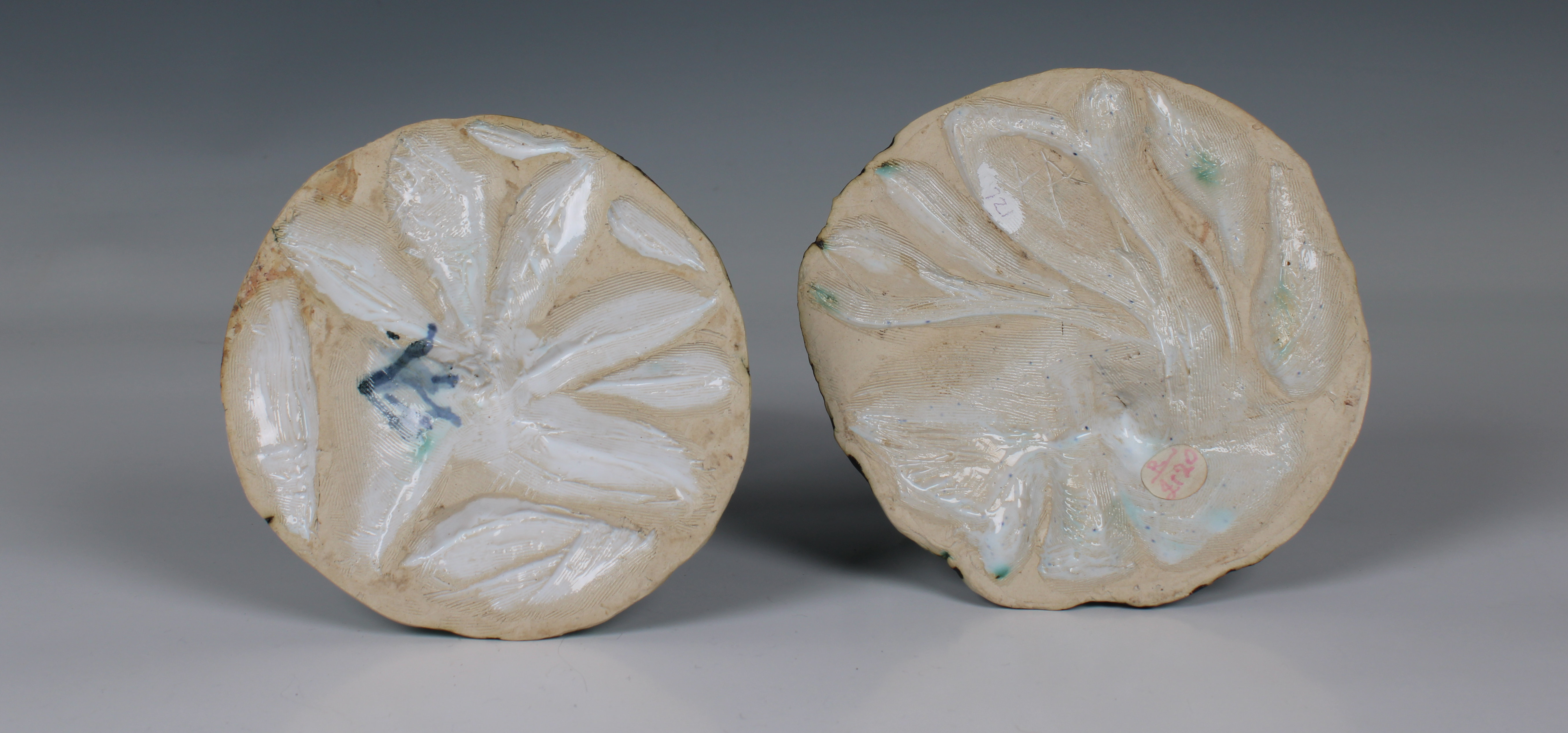 Elizabeth Ann Macphail (1939-89) Two green glazed stylised figural sculptures 'Before & After' - Image 4 of 4