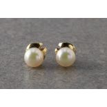A pair of pearl studs