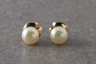 A pair of pearl studs