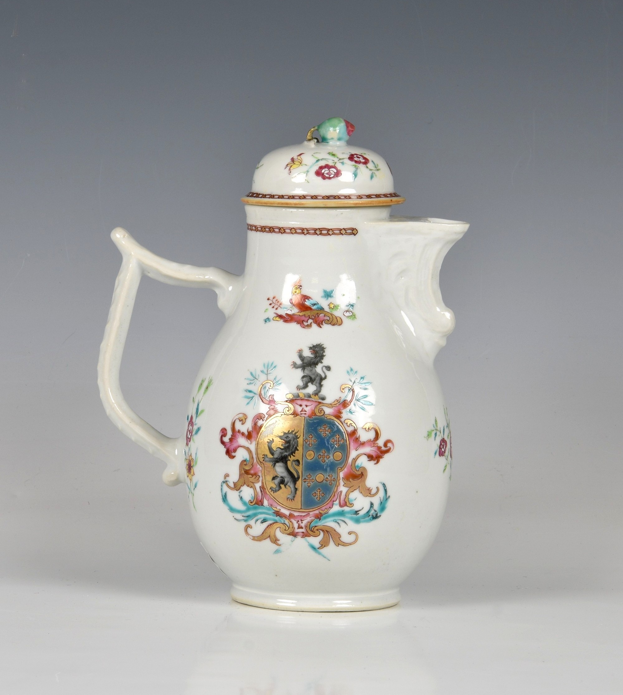 A fine Chinese armorial coffee pot and cover