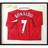 Cristiano Ronaldo Signed Replica Manchester United Shirt