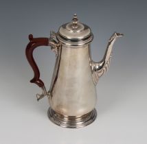 A George III style silver coffee pot