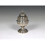 An early George IV silver sugar caster or pounce pot