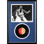 Freddie Mercury - Limited Edition display, black & white photograph and 45 vinyl record