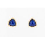 A pair of imitation blue lapis earrings