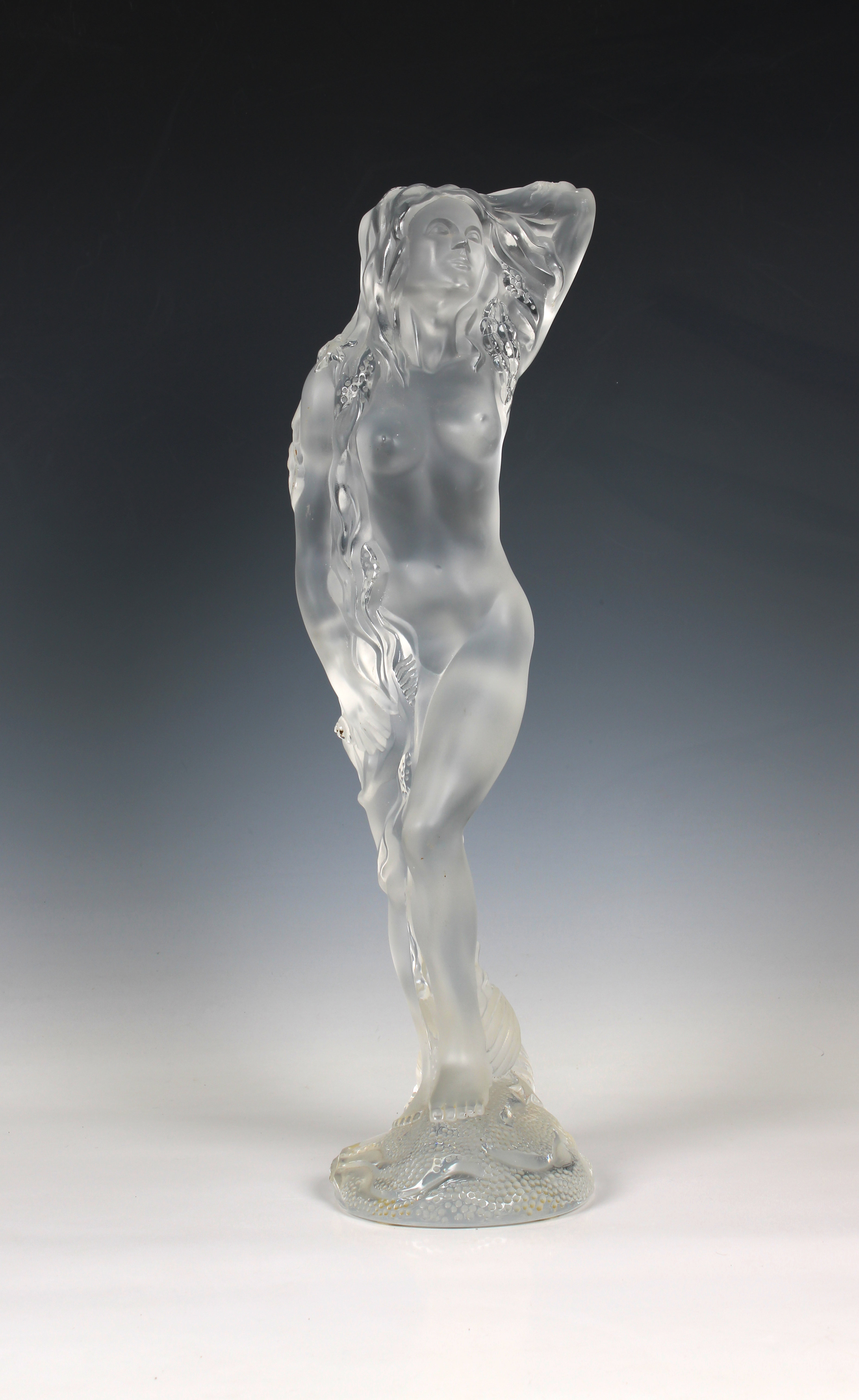 A limited edition Lalique frosted glass figure 'Statue Oceanide'