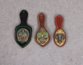 Three French military badges