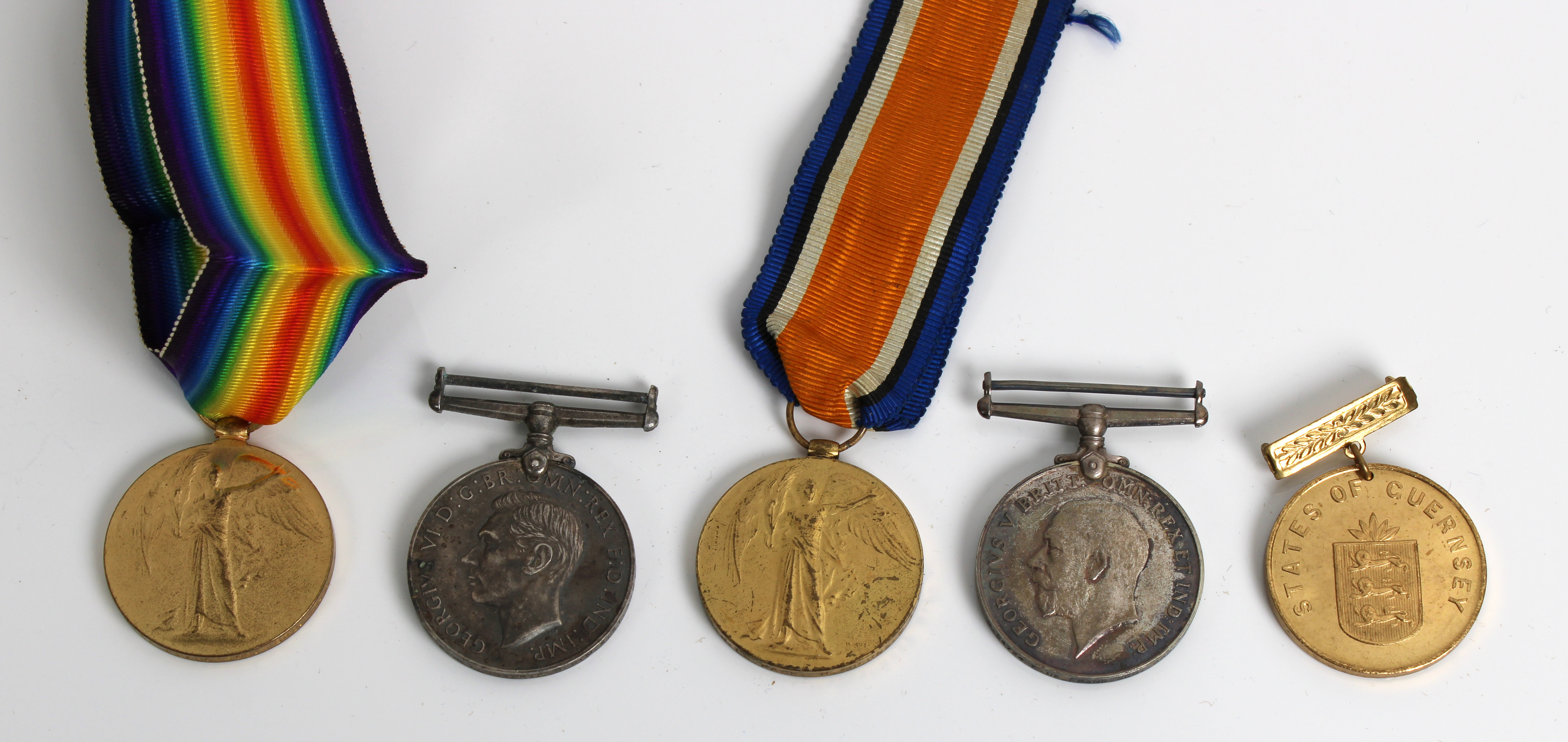 Collection of medals and coins etc - A Royal Guernsey Light infantry Victory medal - Image 2 of 8
