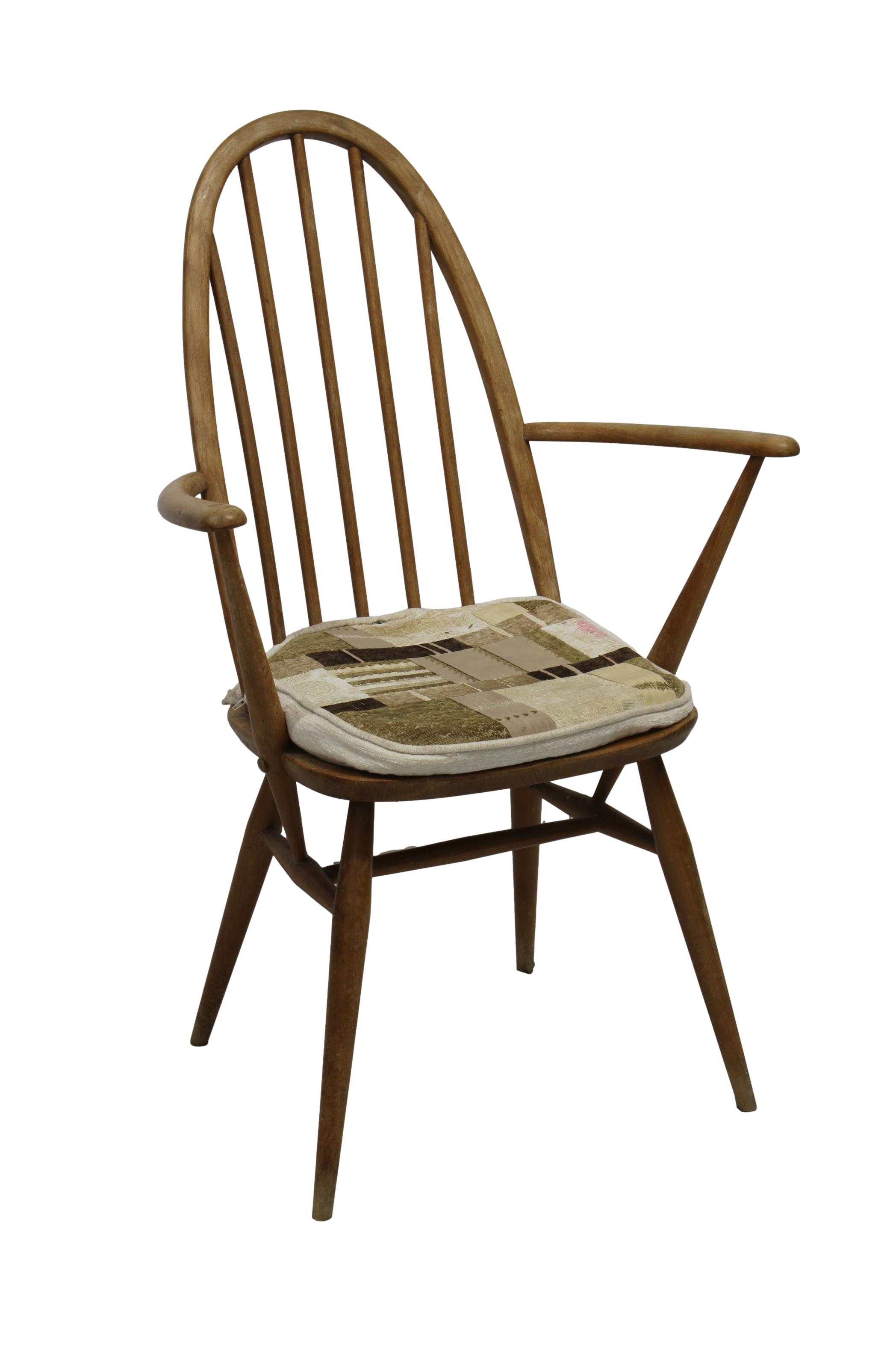 A mid 20th century Ercol blonde elm stick back dining chair