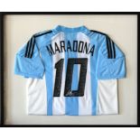 Diego Maradona Signed Replica Argentina Shirt