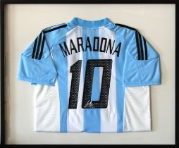 Diego Maradona Signed Replica Argentina Shirt