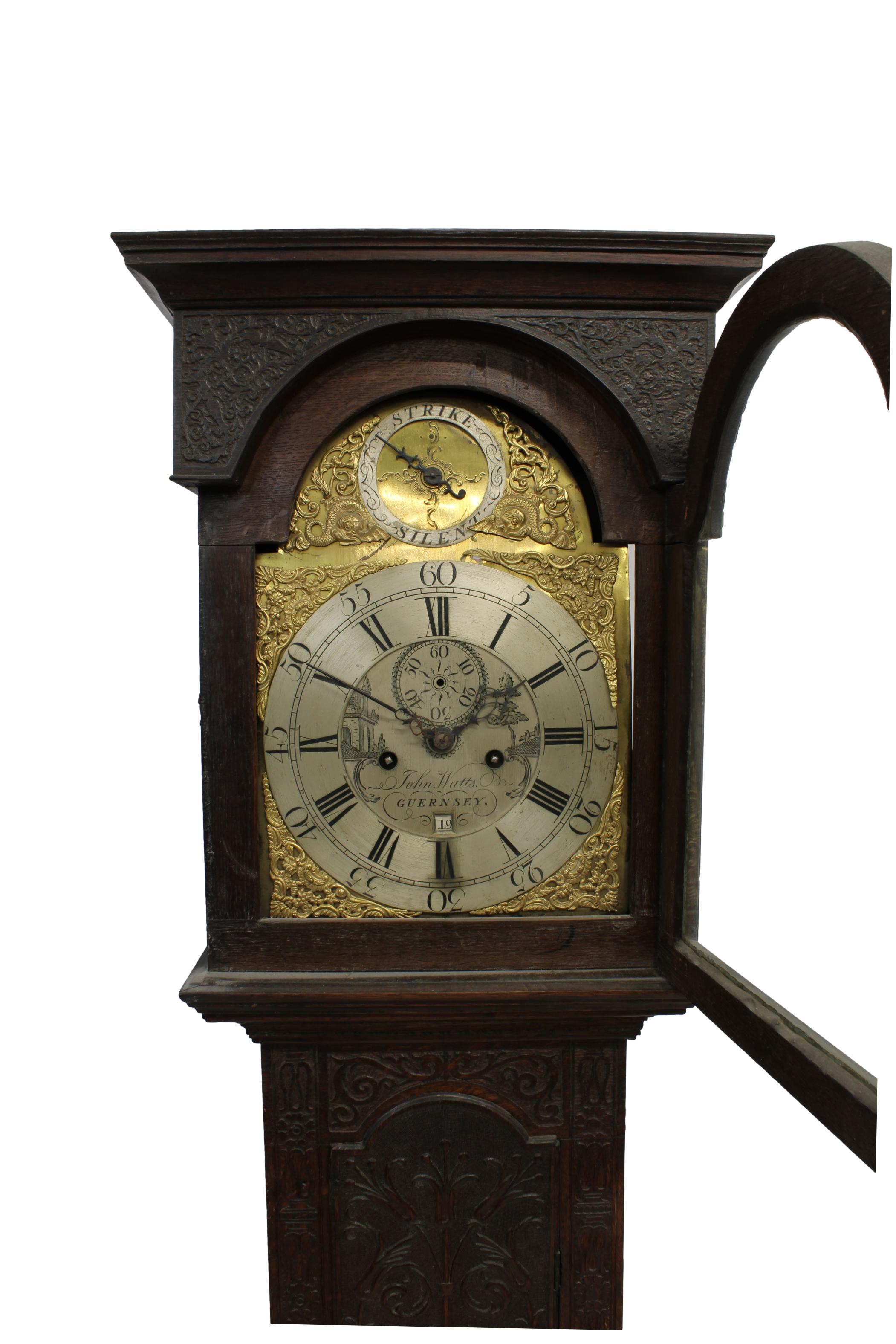 An 18th century Channel Island longcase clock - Image 2 of 2
