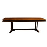 A twentieth century hand made rosewood dinning table