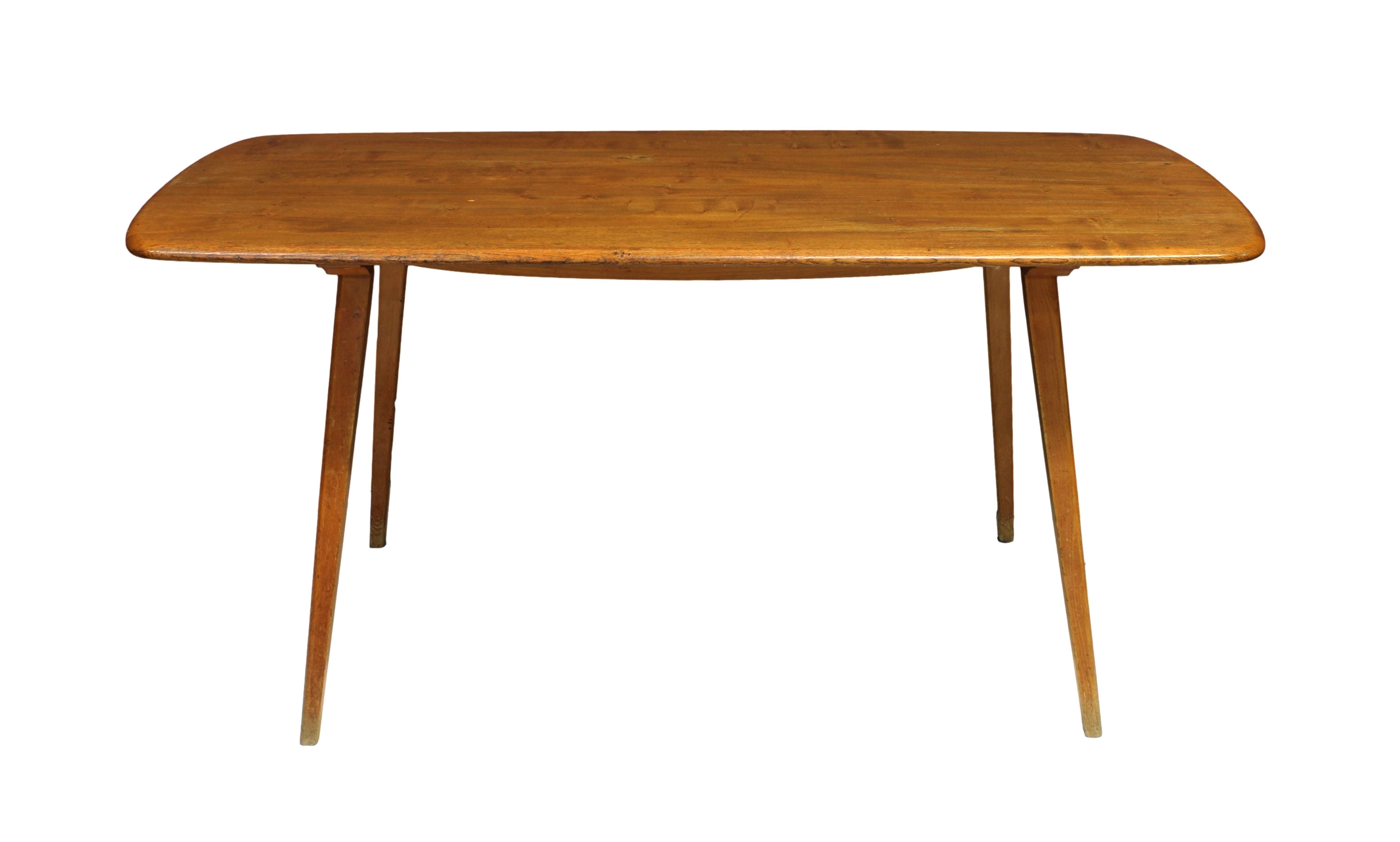 A mid 20th century Ercol blonde elm and beech dining table