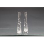 Two boxed Baccarat glass vases