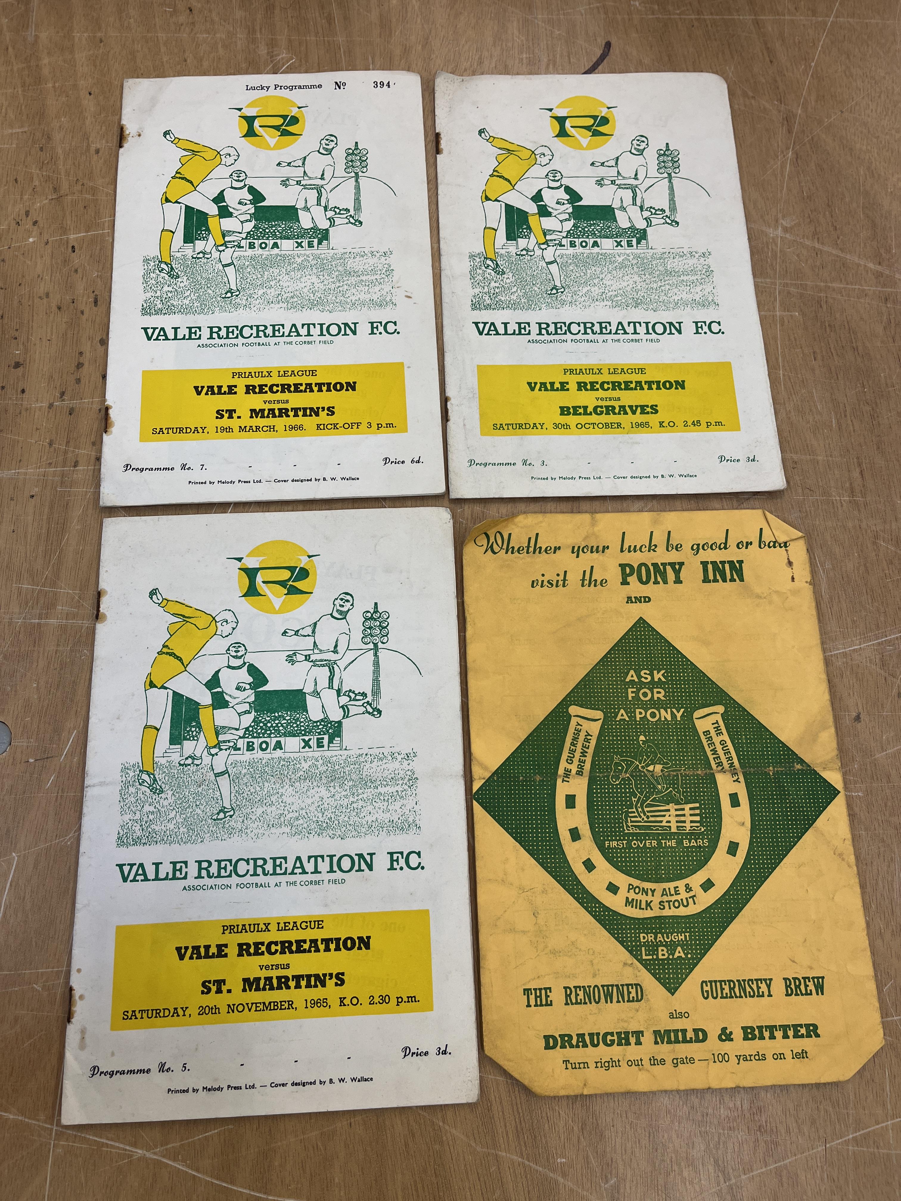 Channel Island Football Interest - A collection of vintage football programmes - Image 8 of 15