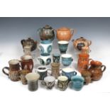 Elizabeth Ann Macphail (1939-89) A collection of teapots, milk jugs, cups / mugs