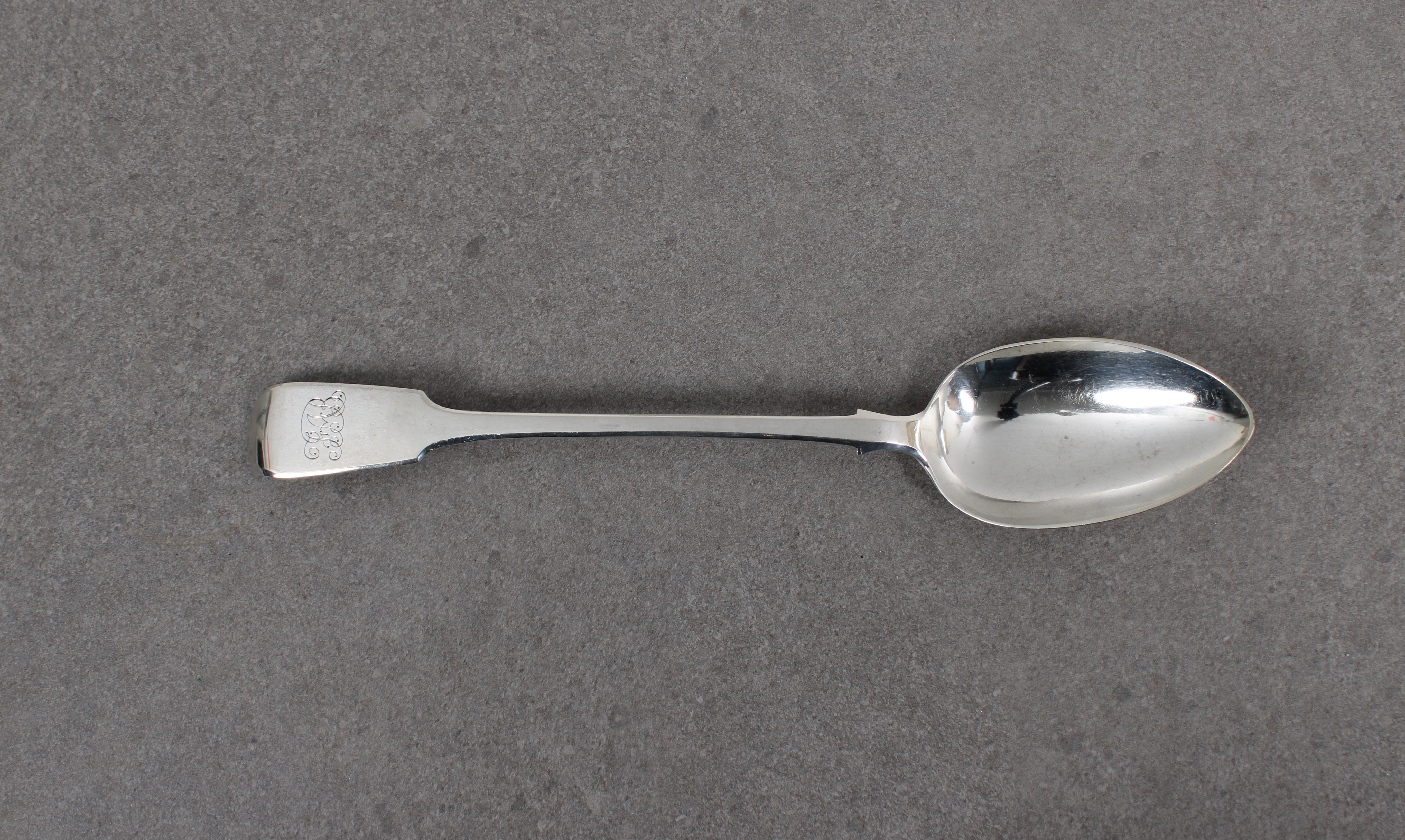 Georgian silver fiddle pattern serving spoon
