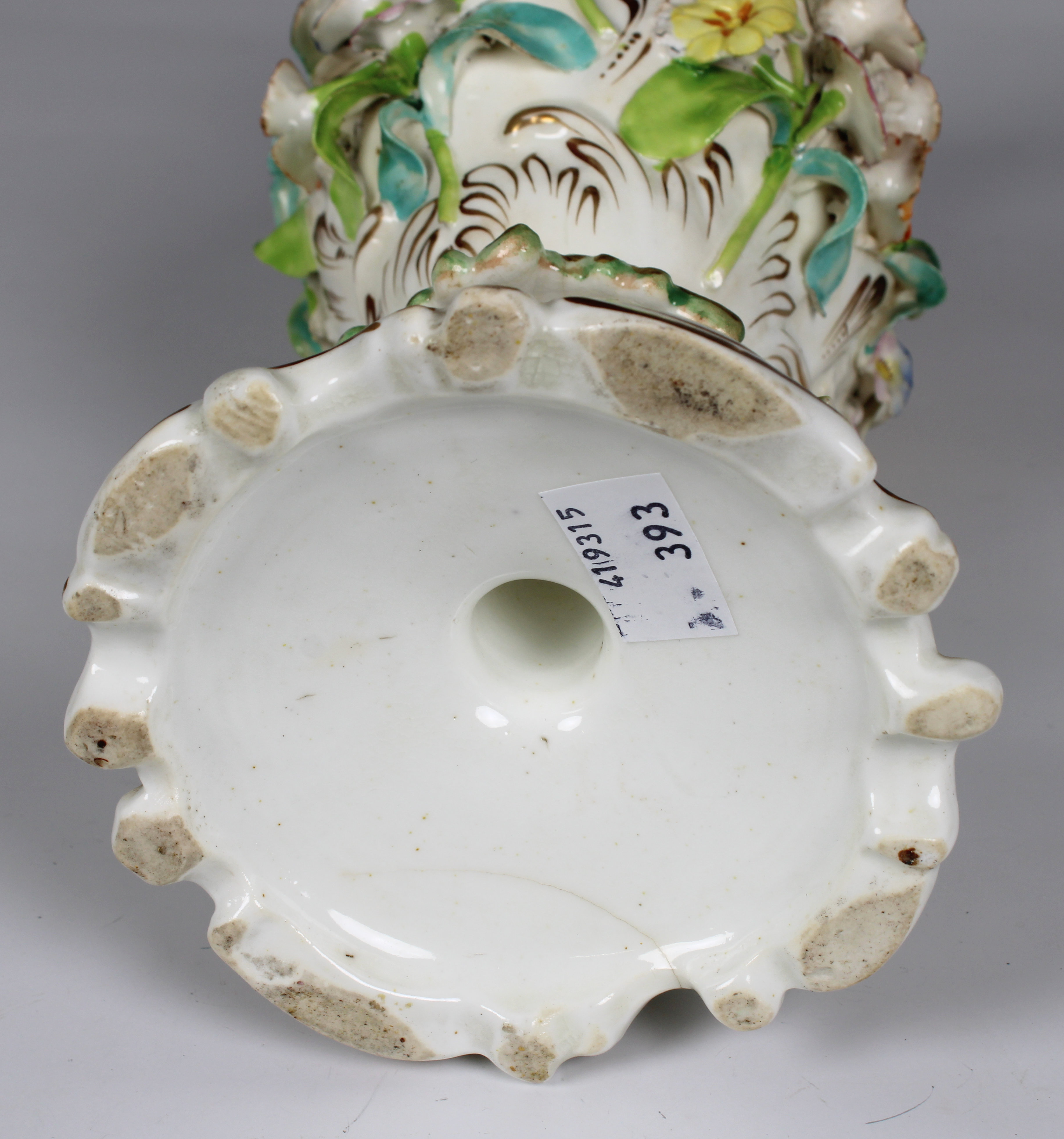A Coalport Coalbrookedale porcelain two handled vase, circa 1840 - Image 5 of 6