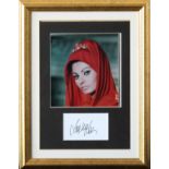 Sophia Loren - Colour photograph with signature inset to mount