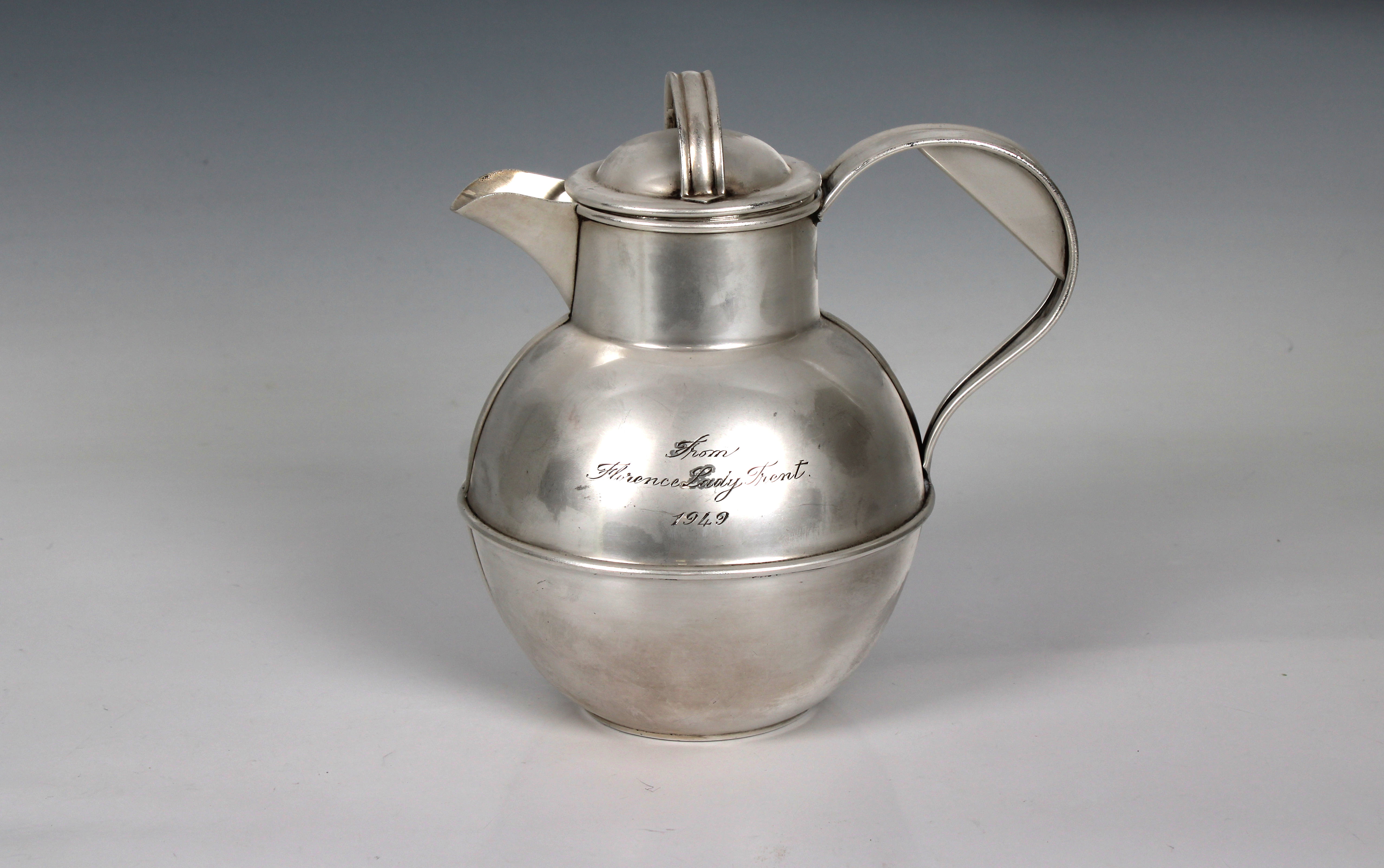 A 1½ pint silver Jersey milk can - Image 2 of 2