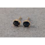 A pair of sapphire studs