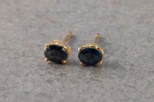 A pair of sapphire studs