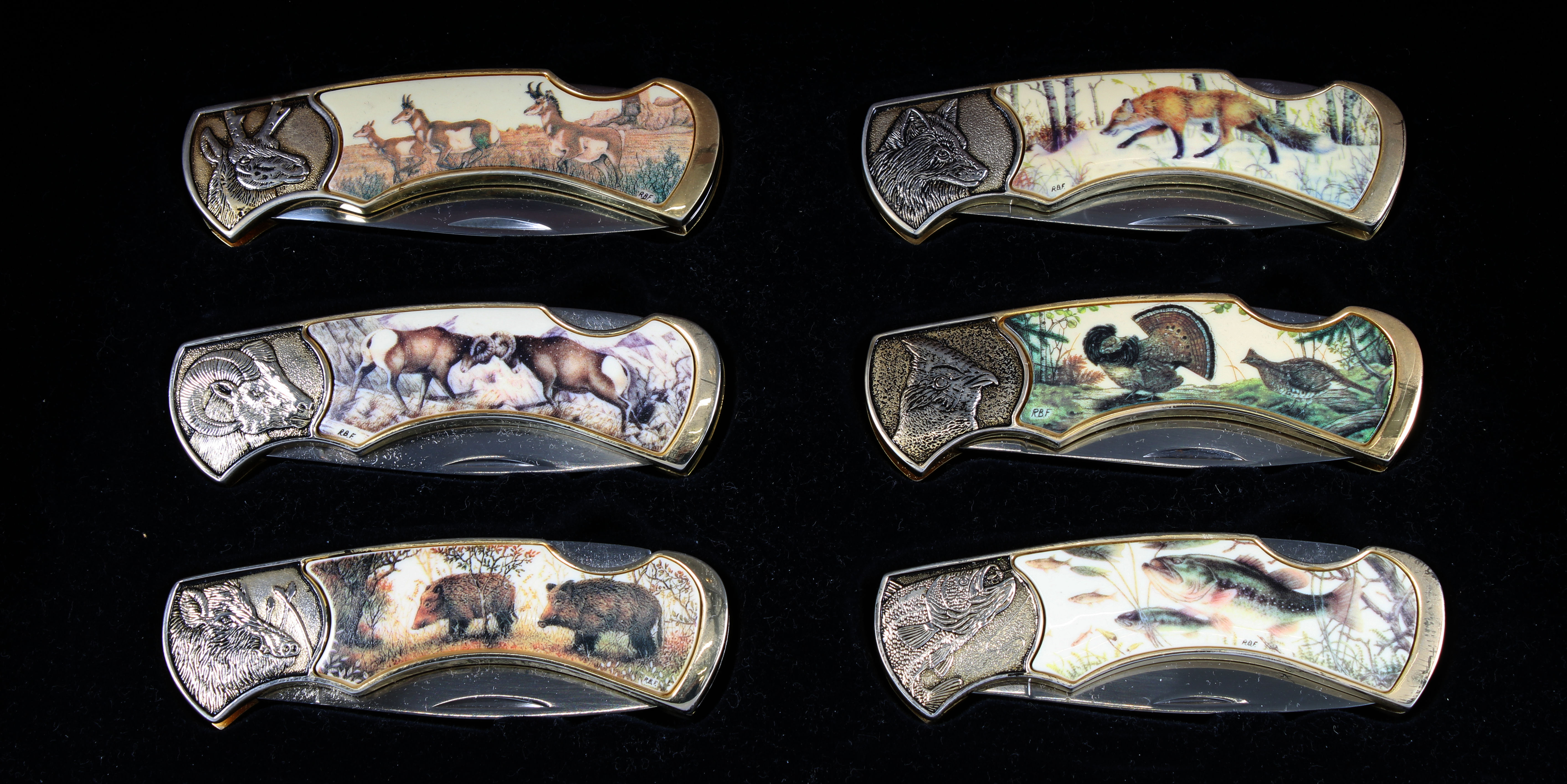 A collection of eighteen Franklin Mint Collectors Knives with Display Cases. (18) - Image 3 of 6