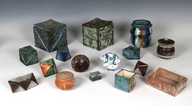 Elizabeth Ann Macphail (1939-89) A collection of trinket boxes & trays, etc