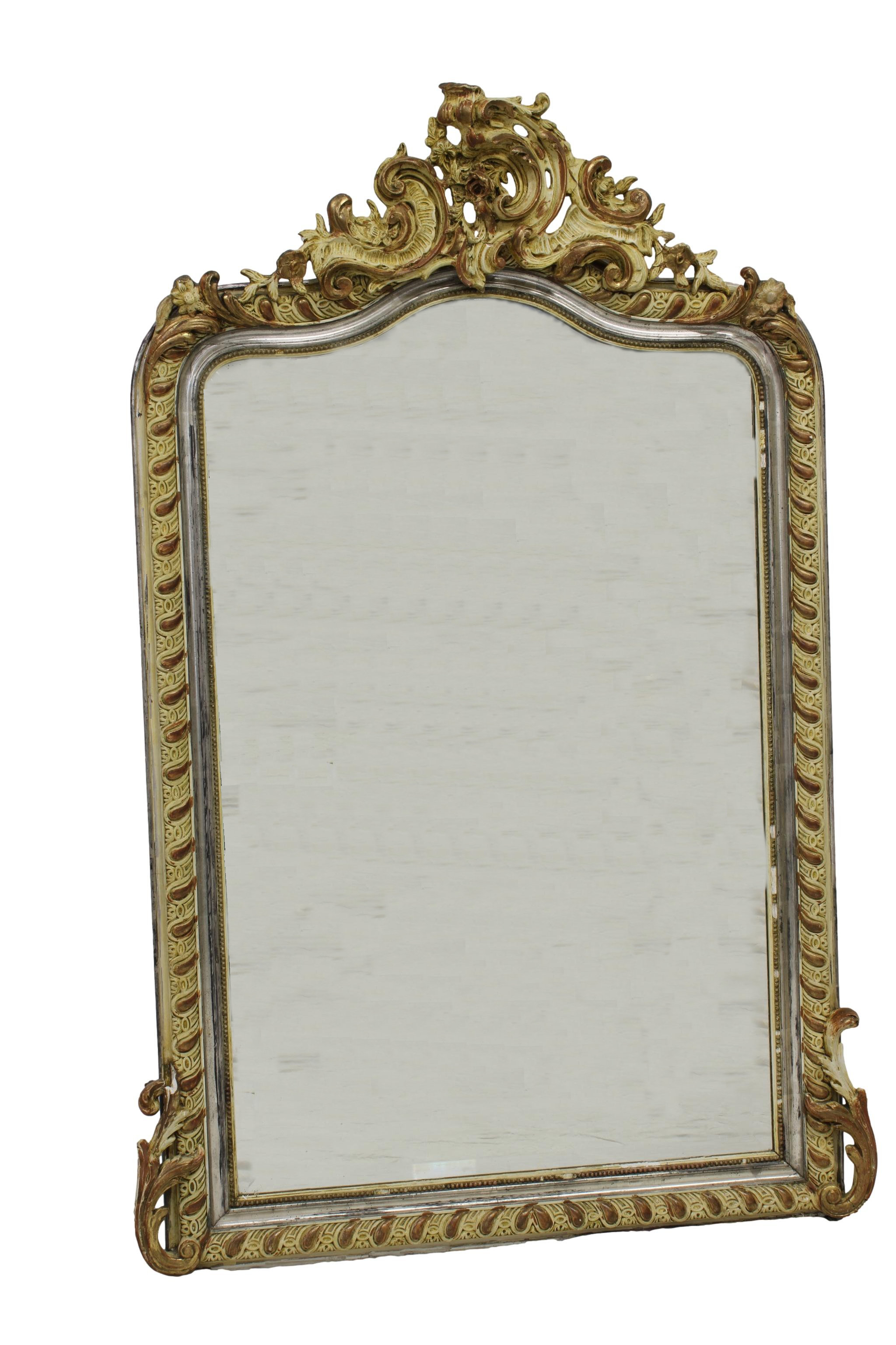 A modern gilt wood and gesso mirror