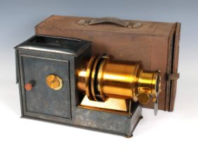 An antique Thomas Mason magic lantern slide projector