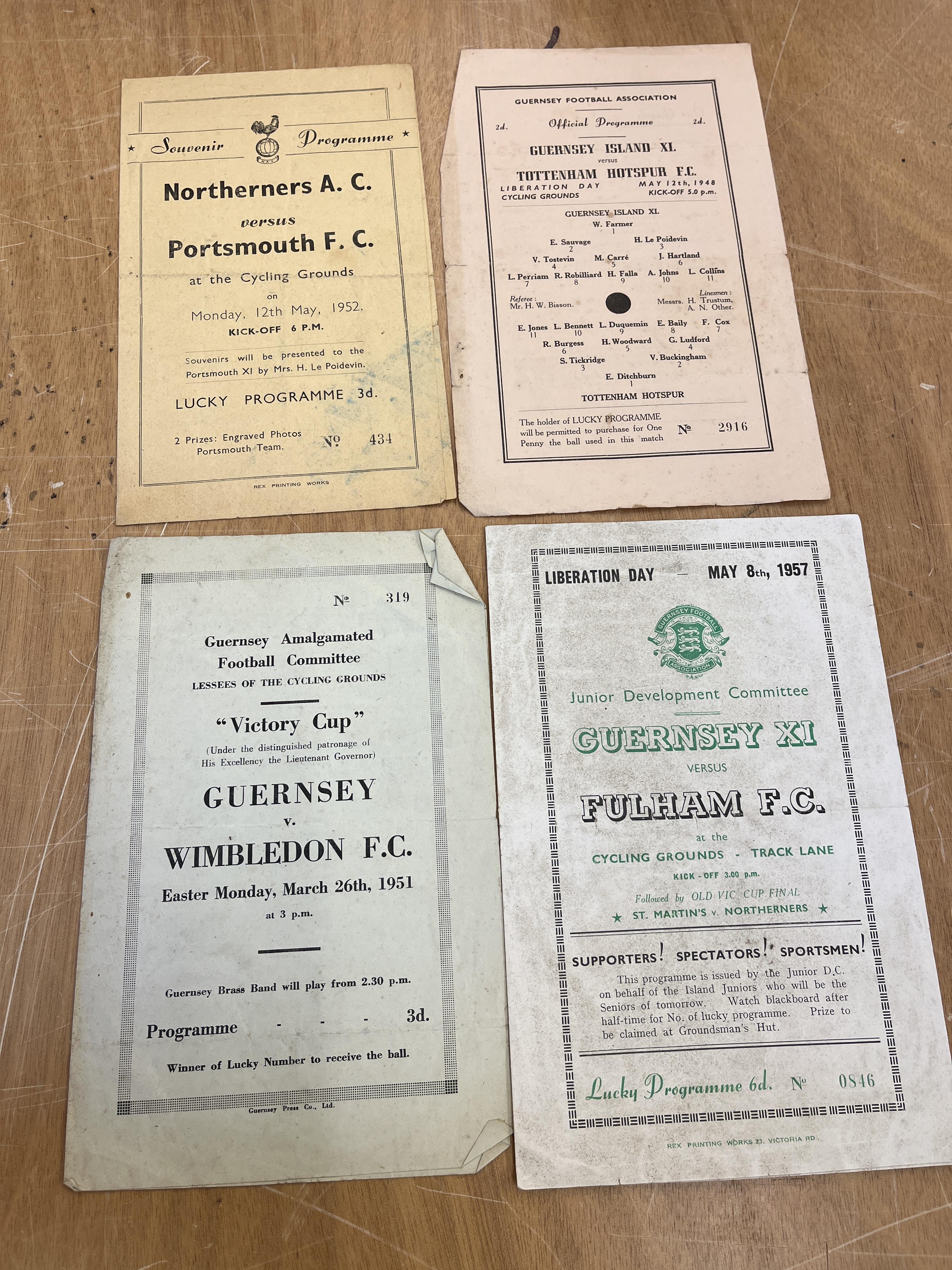 Channel Island Football Interest - A collection of vintage football programmes - Image 9 of 15