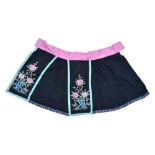 A Chinese embroidered silk skirt