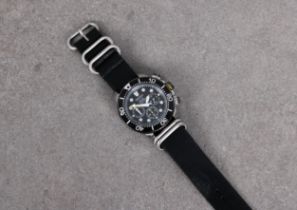 A modern Seiko Solar Chronograph stainless steel Diver's wristwatch