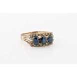 A 14ct yellow gold, sapphire and diamond