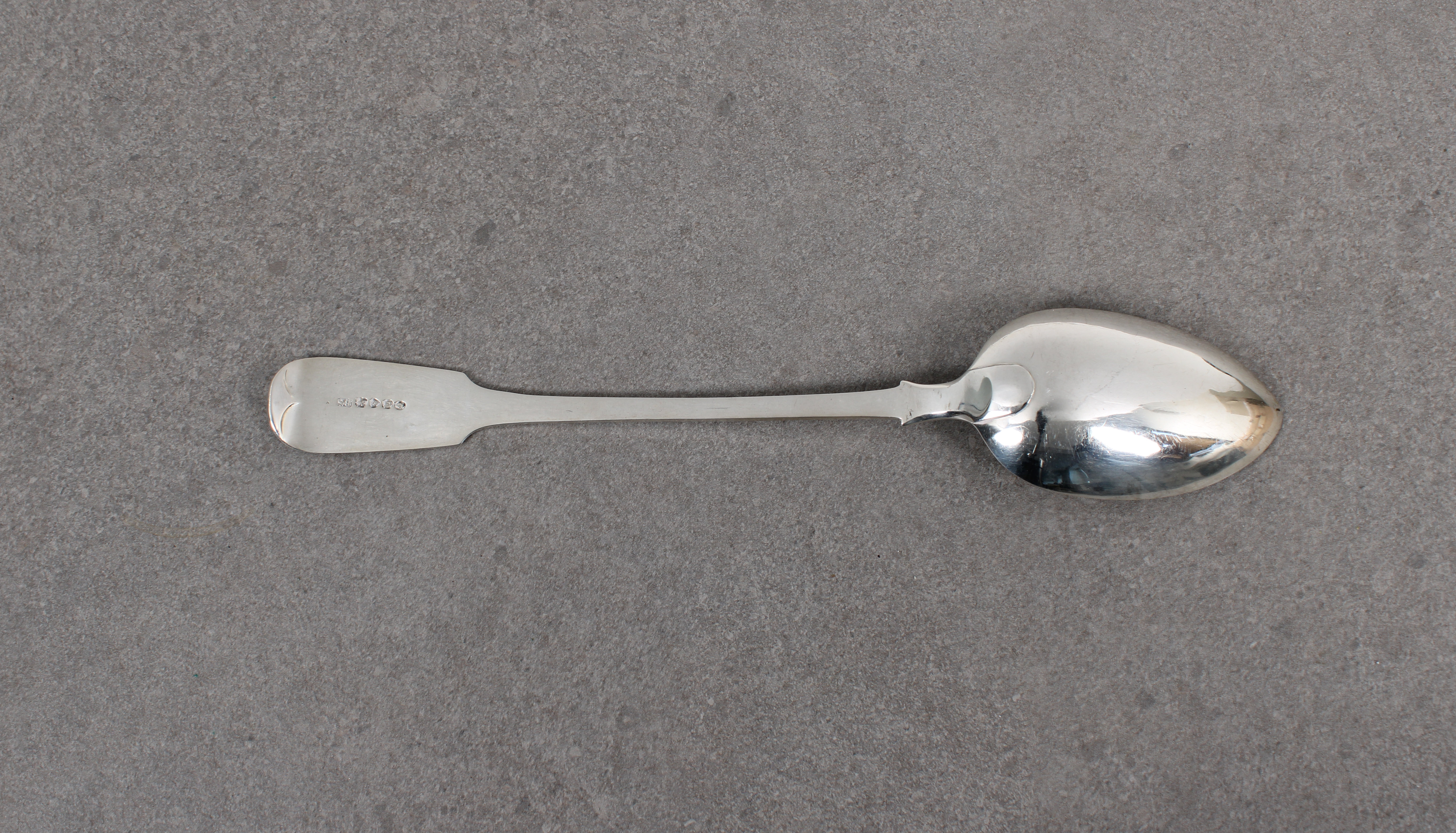 Georgian silver fiddle pattern serving spoon - Image 2 of 2