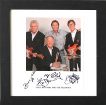 Cliff Richard & The Shadows - Colour photograph signed to mount
