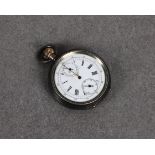 A silver pocket watch