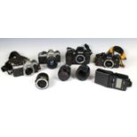 Photography - An assorted collection of various vintage NIKON cameras, lenses etc