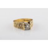 An 18ct yellow gold and diamond solitaire ring